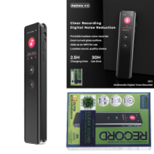 Digital Voice Recorder Remax RP3 64G - ឧបករណ៍ ស្រូបសំឡេង Remax RP3 ទំហំ 64ជី