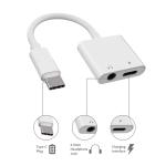 Converter Audio TypeC to TypeC Charging +3.5mm - ឌុយបំលែងកាស Type-Cទៅ 3.5mm +Type-Cសាកថ្ម