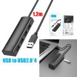 HUB Converter USB to USB2.0*4 hoco HB41 1.2m - ដុំបំបែក USB ហូកូ HB41(USB to USB2.0*4) 1.2m