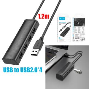 HUB Converter USB to USB2.0*4 hoco HB41 1.2m - ដុំបំបែក USB ហូកូ HB41(USB to USB2.0*4) 1.2m