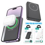 Power Bank wireless magnetic PD20W hoco J125A 10000mAh - ថ្មជំនួយ សាកលឿនឥតខ្សែ ម៉ាញេទិក hoco J125A 10000មីលីអំពែ