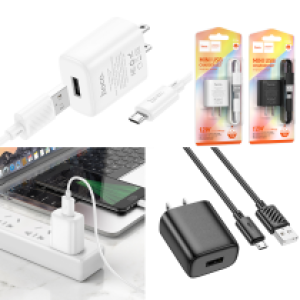 Power Charger hoco C134 2.4A 12W Set Micro - ឆ្នាំងសាក​ ហូកូ C134 12W រុនមួយ ដុំសាកឈុតMicro