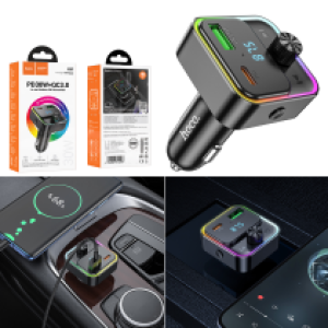 Car Bluetooth FM transmitter PD30W+QC3.0 hoco E81 - ប្លូធូឡាន FM បញ្ជូនសំលេង PD30W+QC3.0 hoco E81