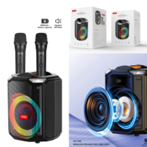 Speaker Bluetooth XO F48(Microphone 2PCS+ Remote) - បាស់ប្ល៊ូធូសប្រើថ្ម អ៊ិចអូ F48 មានមីក្រូហ្វូនឥតខ្សែ 2 និង តេឡេ