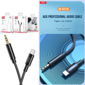Converter TypeC to AUX 3.5mm male XO NB-R211B - ឌុយបំលែង Type-C ទៅ ឌុយកាស 3.5មម XO NB-R211B