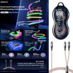 Cable Charger 2in1 65W REMAX RC-C003(TypeC to iP+Type-C) - ខ្សែសាក​ មុខ2 65W REMAX RC-C003(TypeC to iP+Type-C)