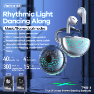 Earphone Bluetooth TWS Remax TWS-3 - កាសប្ល៊ូធូស មួយគូ TWS Remax TWS-3
