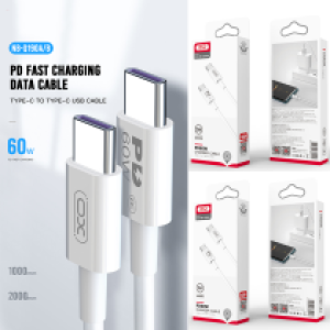 Cable Charger TypeC to TypeC XO NB-Q190B 60W 2M - ខ្សែសាក XO NB-Q190B C-C 60Wវ៉ាត់ 2ម៉ែត