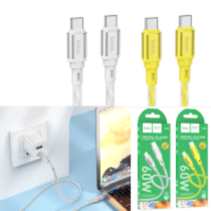 Cable Charger hoco X98 60W(Type-C to Type-C) - ខ្សែសាកស៊ីលីខូន 60W ហូកូ​ X98 TypeC to TypeC