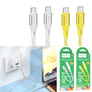 Cable Charger hoco X98 60W(Type-C to Type-C) - ខ្សែសាកស៊ីលីខូន 60W ហូកូ​ X98 TypeC to TypeC