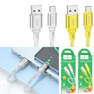 Cable Charger hoco X98 TypeC - ខ្សែសាកស៊ីលីខូន ហូកូ​ X98 Type-C