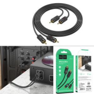 Cable RCA  to RCA hoco UPA29 1.5m - ខ្សែបំលែង RCA ទៅ RCA ហូកូ UPA29 1.5ម