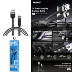 Cable Charger REMAX RC-C085 3A Lightning - ខ្សែសាក REMAX RC-C085 3A ក្បាល Lightning