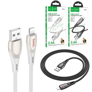 Cable Charger hoco U133 Lightning 1.2m - ខ្សែសាក ហូកូ​ U133 iPhone ប្រវែង1.2m