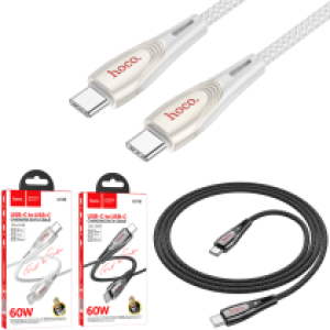 Cable Charger hoco U133 PD27W/60W TypeC to TypeC 1.2m - ខ្សែសាក ហូកូ​ U133 PD27W/60W Type-C to Type-C ប្រវែង1.2m