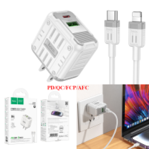 Power Charger hoco C135 PD20W+QC3.0 Set (TypeC to Lightning) - ឆ្នាំងសាក hoco C135 PD20W+QC3.0 ឈុត(TypeC to iPhone)