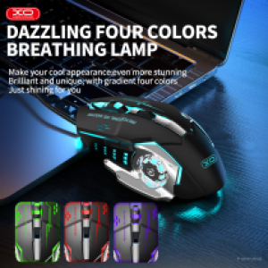 Mouse Wire Gaming XO M10 RGB 6-Button - ម៉ៅ ហ្គេម XO M10 ភ្លើង RGB 6-Button