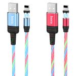 Cable Charger Magnetic hoco U90 iPhone - ខ្សែសាកភ្លើងក្បាលដែកឆក់ ហូកូ U90 អាយហ្វូន