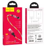 Cable Charger Magnetic hoco U90 iPhone - ខ្សែសាកភ្លើងក្បាលដែកឆក់ ហូកូ U90 អាយហ្វូន