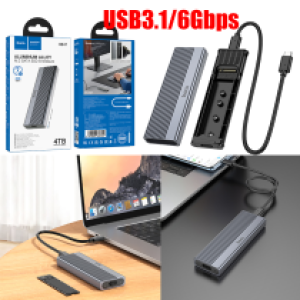 Hard Drive Box SSD M.2 hoco HB47(USB3.1/6Gbps) - ប្រអប់ហាតឌីស SSD M2 hoco HB47(USB3.1/6Gbps)