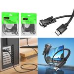 Converter Cable VGA to HDMI hoco US12(L=1M) - ខ្សែបំឡែង VGA to HDMI hoco US12​ ប្រវែង 1ម៉ែត