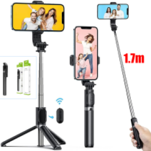 Selfie Stick Tripod+Remote R1-L 1.7m - ដងថត ប៊្លូធូស Tripod+Remote R1-L 1.7ម៉ែត