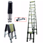 Double Ladder Telescopic aluminum 3.8m - ជណ្តើរហូត ភ្លោះ​កំពស់ 3.8 ម៉ែត