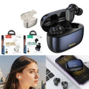 Earphone Bluetooth TWS hoco EQ20 noise reduction - កាសប្ល៊ូធូស មួយគូ ហូកូ EQ20 កាត់បន្ថយសំលេងរំខាន