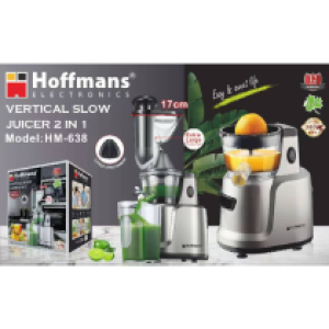 Slow jucer Hoffmans HM-638 2in1 - ម៉ាស៊ីនគៀបទឹកផ្លែឈើ Hoffmans HM-638 2in1