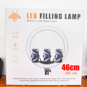 LED Selfie Ring Live 46cm 3Clip+Remote MF-46 - អំពូលមូល ស៊ែលហ្វី MF46 ក្រចាប់3 មានតេឡេ ទំហំ46cm