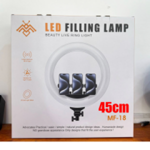 LED Selfie Ring Live 45cm 3Clip+Remote MF-18 - អំពូលមូល ស៊ែលហ្វី MF18 ក្រចាប់3 មានតេឡេ ទំហំ45cm