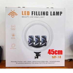LED Selfie Ring Live 45cm 3Clip+Remote MF-18 - អំពូលមូល ស៊ែលហ្វី MF18 ក្រចាប់3 មានតេឡេ ទំហំ45cm