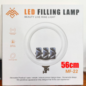 LED Selfie Ring Live 56cm 3Clip+Remote MF-22 - អំពូលមូល ស៊ែលហ្វី MF22 ក្រចាប់3មានតេឡេ ទំហំ56cm