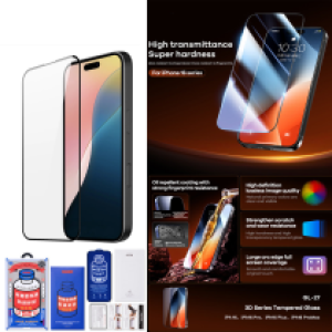 Screen Protector Clear 3D Remax GL-27 iPhone 15 Pro - កញ្ចក់ការពារអេក្រង់ 3D មិនប្រឡាក់ Remax GL-27 iPhone 15 Pro