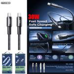 Cable Charger Remax RC-C100 Type-C to Type-C 30W - ខ្សែសាកស៊ីលីខូន Remax RC-C100 Type-C to TypeC 30W