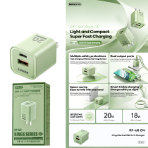 Power Charger Remax RP-U8 PD/QC 20W - ឆ្នាំងសាក ខ្វីកឆាច Remax RP-U8 PD/QC 20W