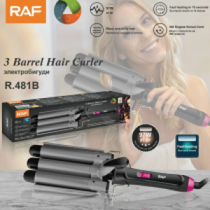 3 Barrel hair curler RAF R.481G - ម៉ាស៊ីនមូលសក់ទឹករលក RAF R.481G