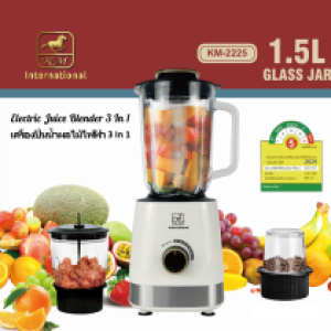 Blender international KM-2225 3in1 - ម៉ាស៊ីនក្រឡុក ផ្លែឈើ KM-2225 3in1