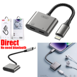 Converter Lightning to 2Lightning XO NB-R258A - ឌុយបំលែងកាសទៅកាសសំប៉ែតនិងសាកថ្ម XO NB-R258A