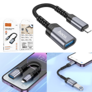 Converter Lightning to USB hoco UA24 OGT - ឌុយបំឡែង OTGhoco UA24 ឌុយអាយហ្វូនទៅ Flash