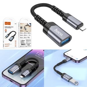 Converter Lightning to USB hoco UA24 OGT - ឌុយបំឡែង OTGhoco UA24 ឌុយអាយហ្វូនទៅ Flash