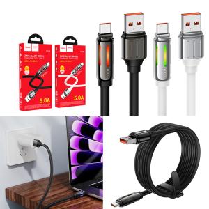 Cable Charger hoco U136 5A Type-C - ខ្សែសាកលឿន ហូកូ​ U136 5A Type-C