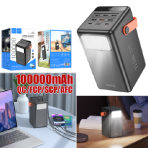 Power Bank hoco J142 100000mAh(PD/QC/FCP/AFC) - ថ្មជំនួយ hoco J142 (PD/QC/FCP/AFC) 100000មីលីអំពែ