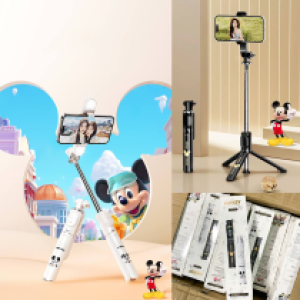 Selfie Stick Tripod+Remote Disney 1.3m - ដងថត ប៊្លូធូស Tripod+Remote Disney 1.3ម៉ែត