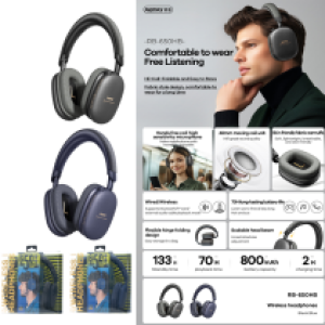 Headset Bluetooth REMAX RB-650HB - កាសប្ល៊ូធូសក្តោបត្រជៀក REMAX RB-650HB