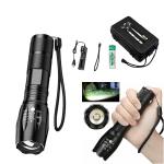 Torch Flashlight XML-T6 Black box 1:1 - ពិល ឡាស៊ែ XML-T6 Black box 1:1
