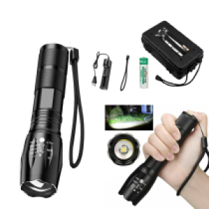 Torch Flashlight XML-T6 Black box 1:1 - ពិល ឡាស៊ែ XML-T6 Black box 1:1