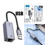 Converter Adapter (USB to RJ45 1000Mbs) hoco UA37 - ដុំបំបែក ហូកូ UA37(USB to RJ45 1000Mbs)