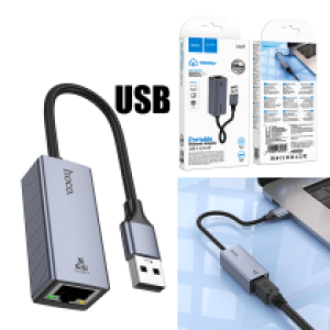 Converter Adapter (USB to RJ45 1000Mbs) hoco UA37 - ដុំបំបែក ហូកូ UA37(USB to RJ45 1000Mbs)