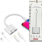 Converter Adapter Lightning to Dual Lightning Audio+Charger - ឌុយបំលែងកាស Lightning ទៅកាស Lightning និង សាកថ្ម